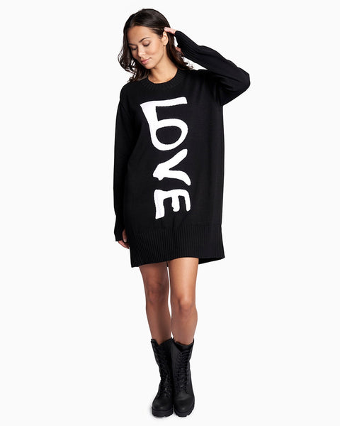 Organic Crewneck Knit Sweater Dress | YesAnd Apparel